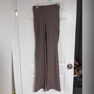 long grey flared active pants